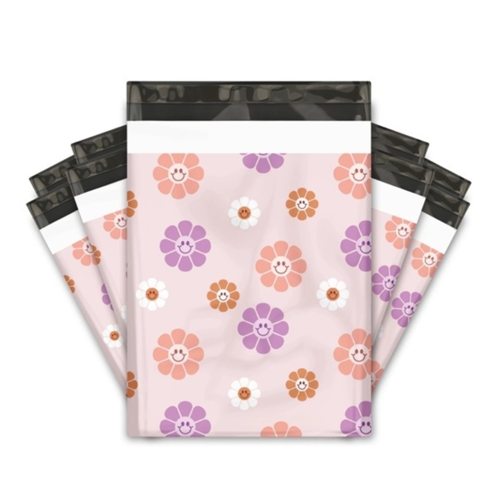 20 (10” x 13”) Groovy Floral Poly Mailers Poly Bags BRAND NEW
